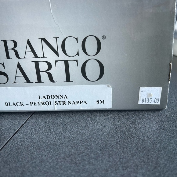 Franco Sarto Ladonna Black-Petrol Str Napa , size 8M, leather pump heels - Picture 10 of 10